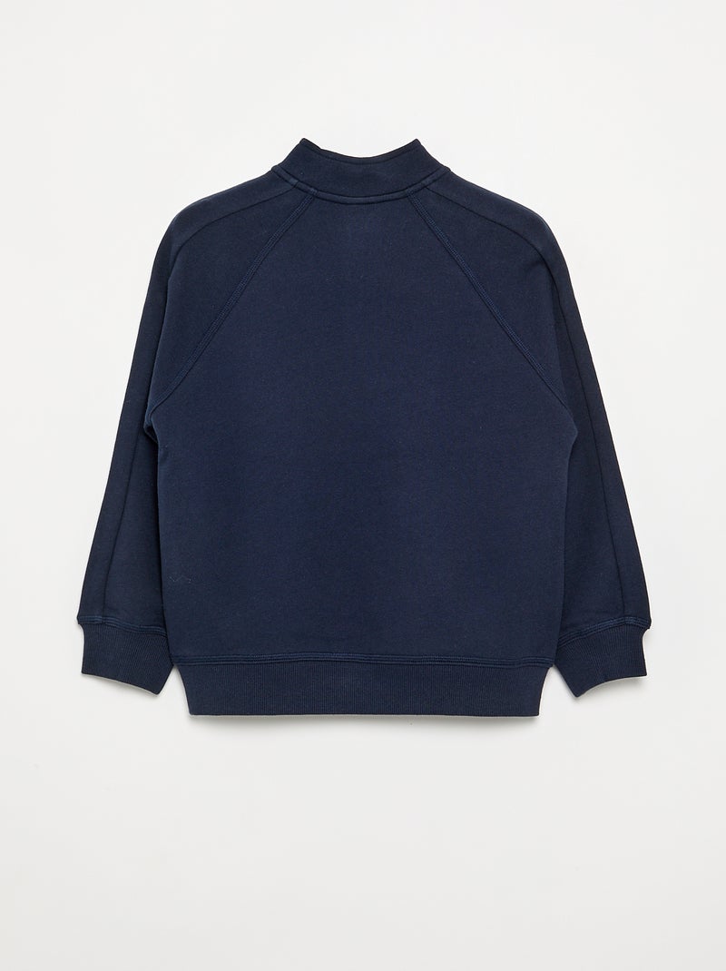 Sudadera con cuello alto de cremallera Azul - Kiabi