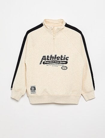 Sudadera con cuello alto de cremallera