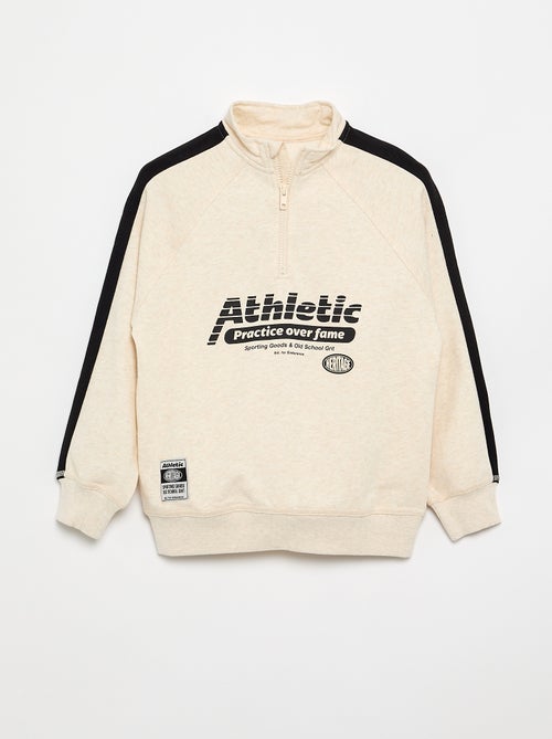 Sudadera con cuello alto de cremallera - Kiabi Sudadera con cuello alto de cremallera - Kiabi