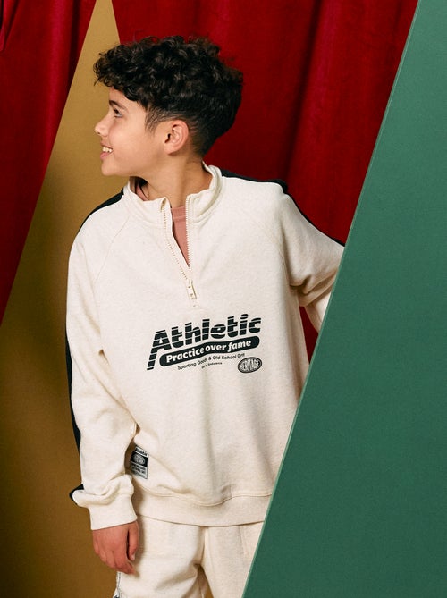 Sudadera con cuello alto de cremallera - Kiabi Sudadera con cuello alto de cremallera - Kiabi