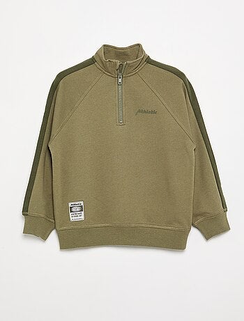 Sudadera con cuello alto de cremallera