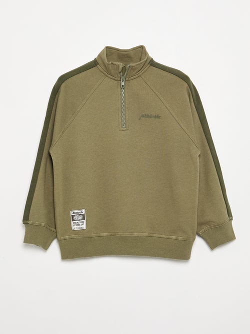 Sudadera con cuello alto de cremallera - Kiabi Sudadera con cuello alto de cremallera - Kiabi