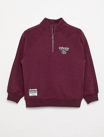 Sudadera con cuello alto de cremallera