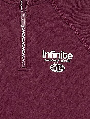 Sudadera con cuello alto de cremallera