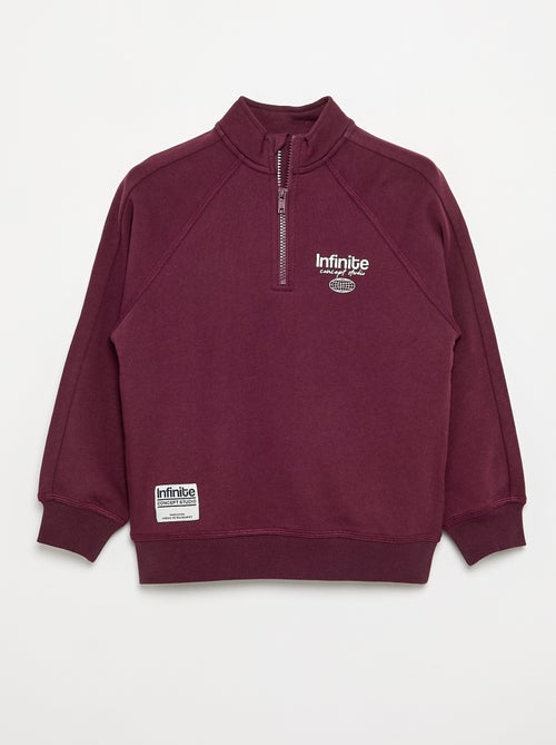 Sudadera con cuello alto de cremallera - Kiabi
