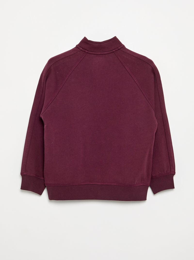Sudadera con cuello alto de cremallera Rojo - Kiabi