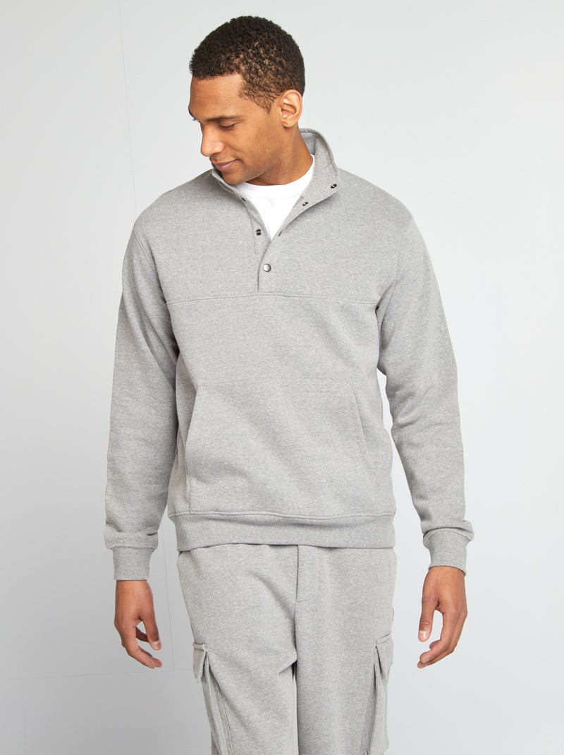 Sudadera con cuello alto GRIS - Kiabi