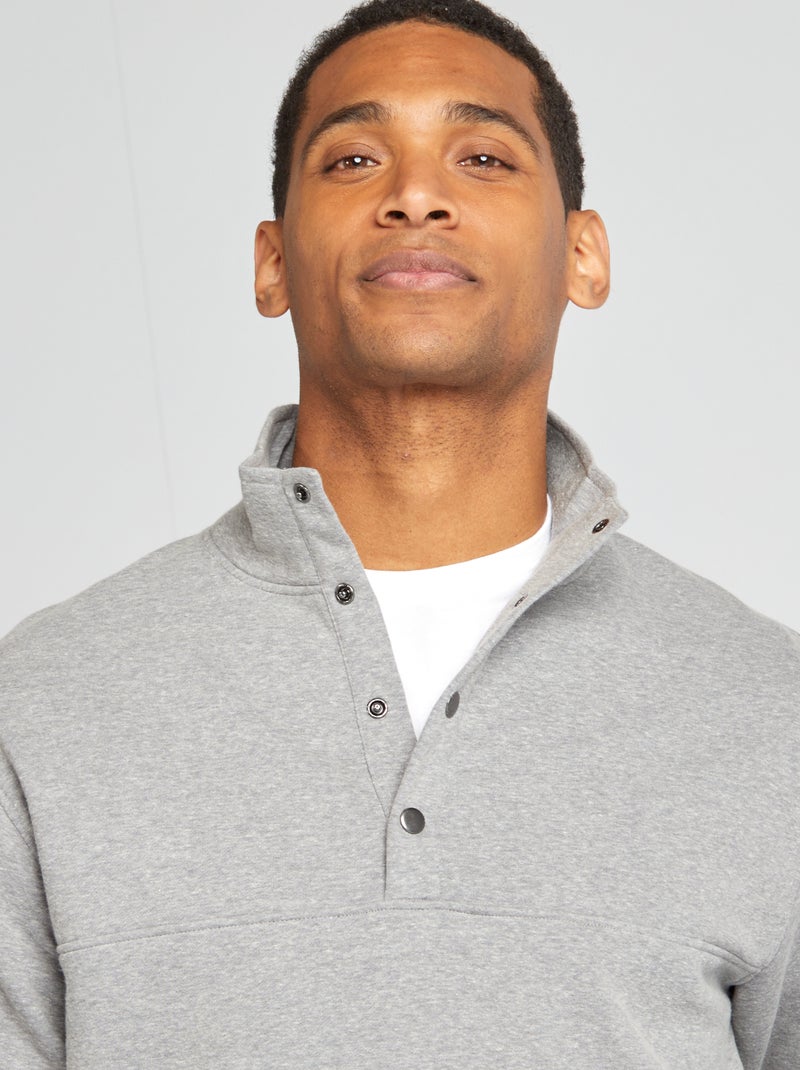 Sudadera con cuello alto GRIS - Kiabi