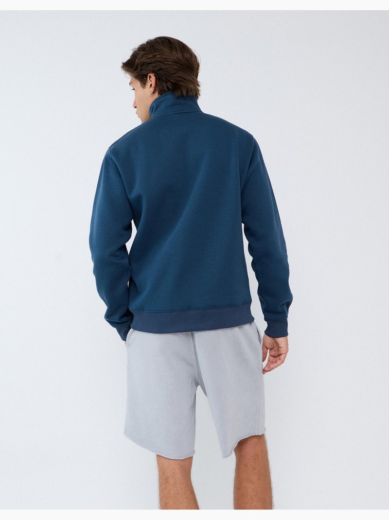 Sudadera con cuello alto, mo fashion Azul - Kiabi