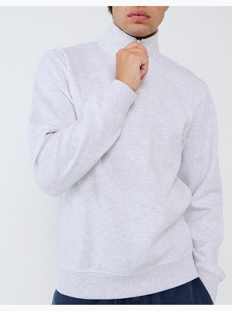 Sudadera con cuello alto, mo fashion Gris - Kiabi