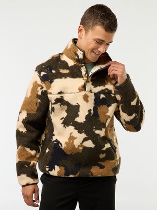 Sudadera con cuello alto y botones a presión