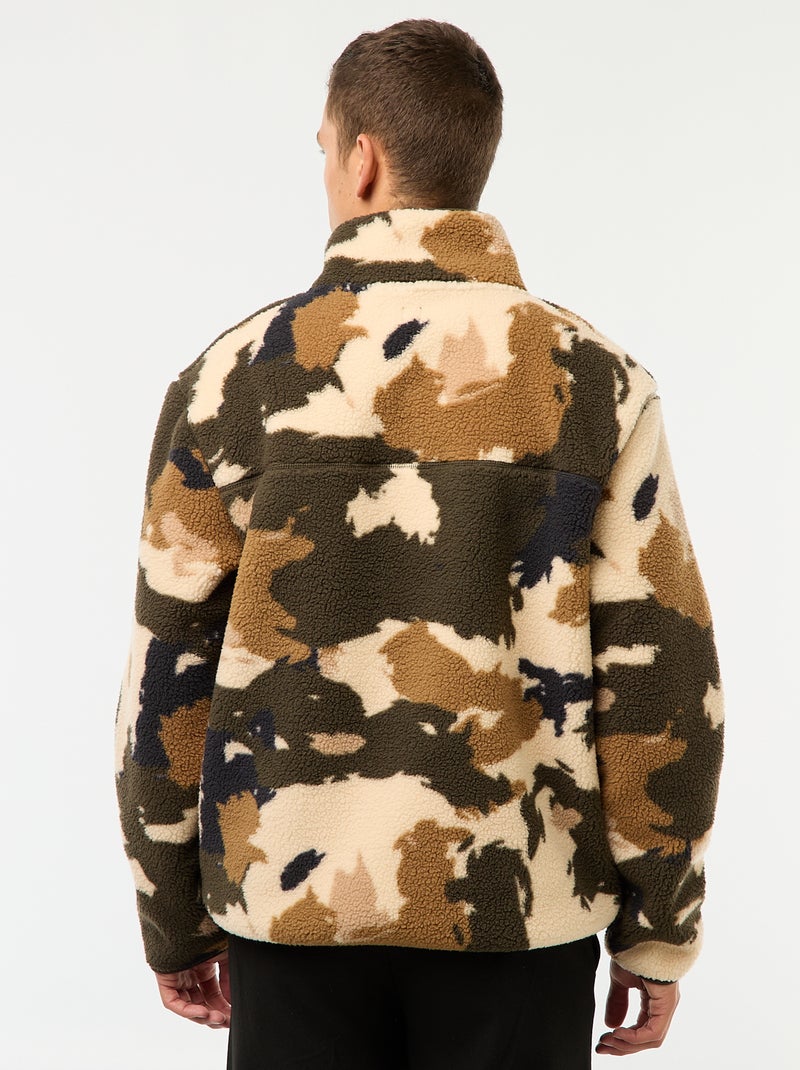 Sudadera con cuello alto y botones a presión Verde - Kiabi