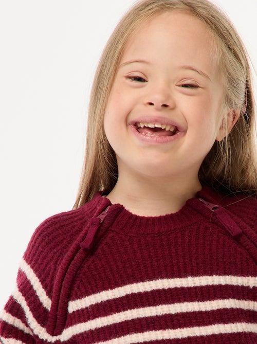 Sudadera con cuello alto y doble abertura con cremallera - colección fácil de poner - Kiabi