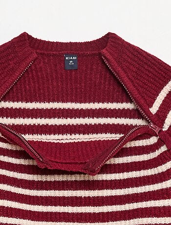 Sudadera con cuello alto y doble abertura con cremallera - Fácil de Poner