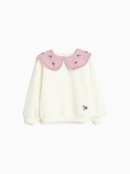 Sudadera con cuello bordado, mo fashion - Kiabi