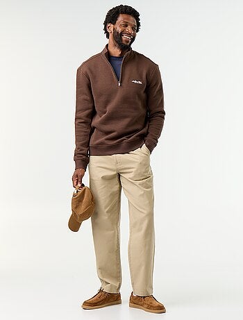 Sudadera con cuello camionero