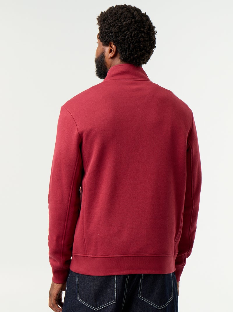 Sudadera con cuello camionero Rojo - Kiabi
