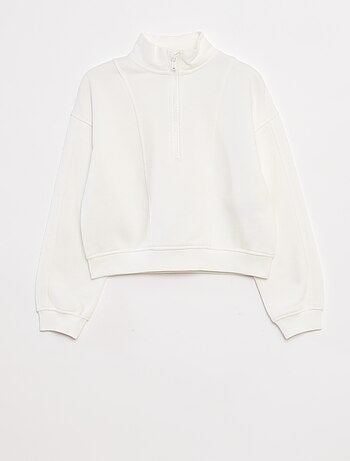 Sudadera con cuello con cremallera