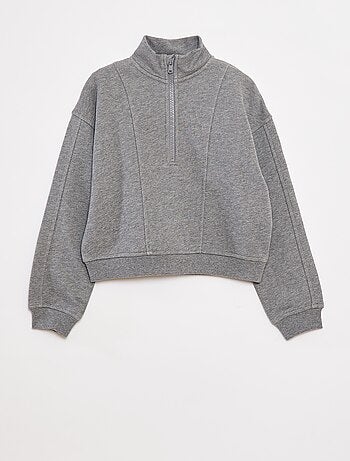 Sudadera con cuello con cremallera