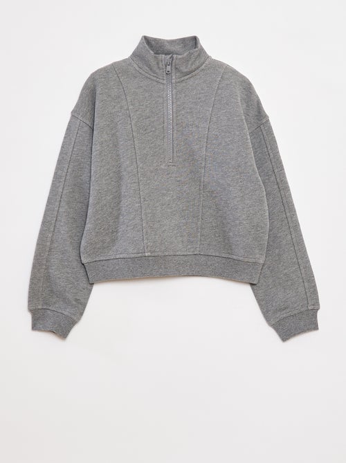 Sudadera con cuello con cremallera - Kiabi