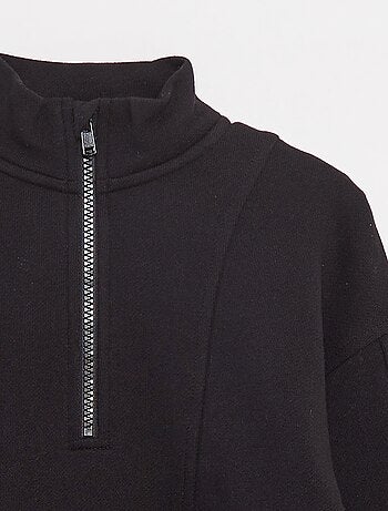 Sudadera con cuello con cremallera