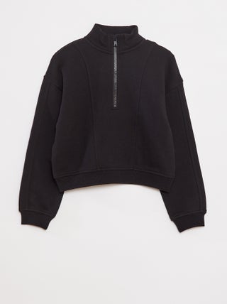 Sudadera con cuello con cremallera