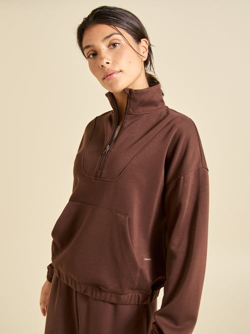 Sudadera con cuello cremallera - Kiabi Sudadera con cuello cremallera - Kiabi