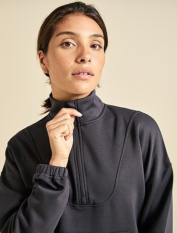 Ekstract - Sudadera con cuello cremallera