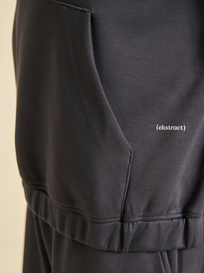 Sudadera con cuello cremallera Negro - Kiabi