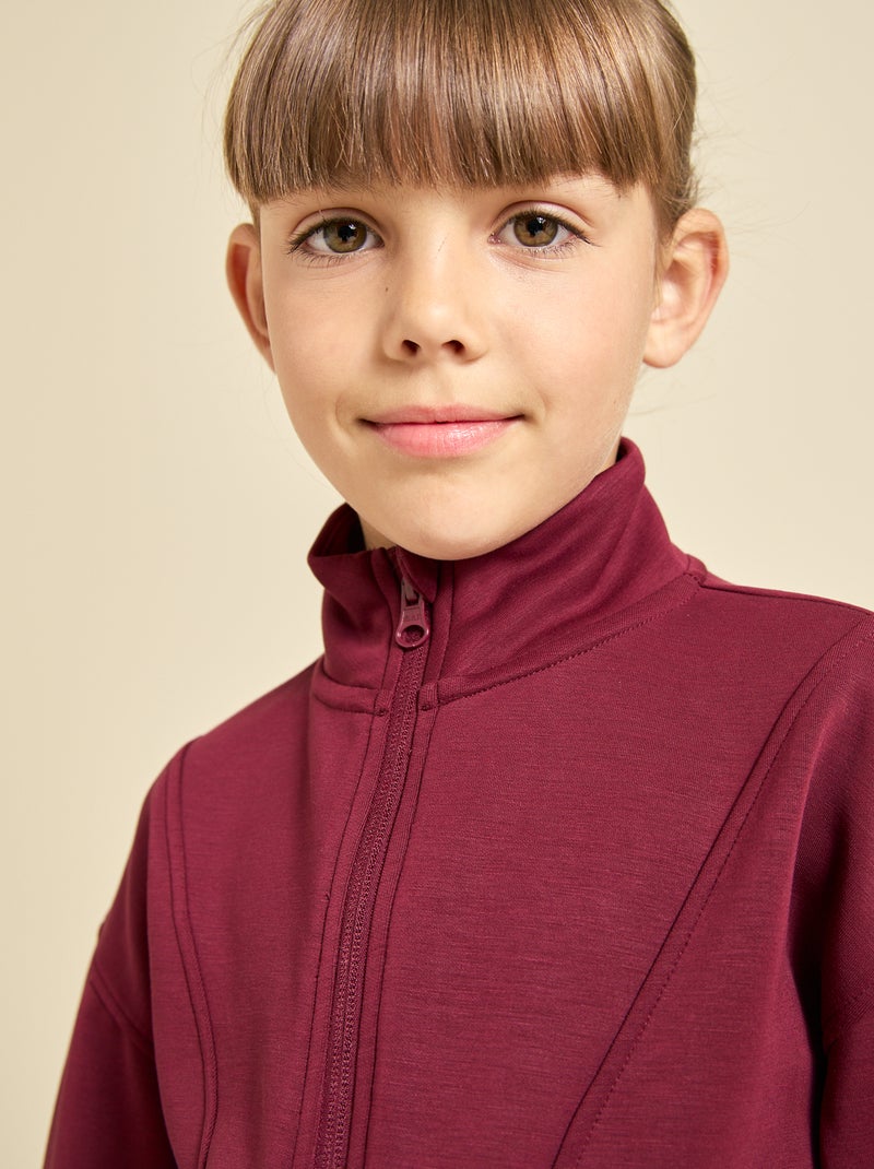 Sudadera con cuello cremallera Rojo - Kiabi