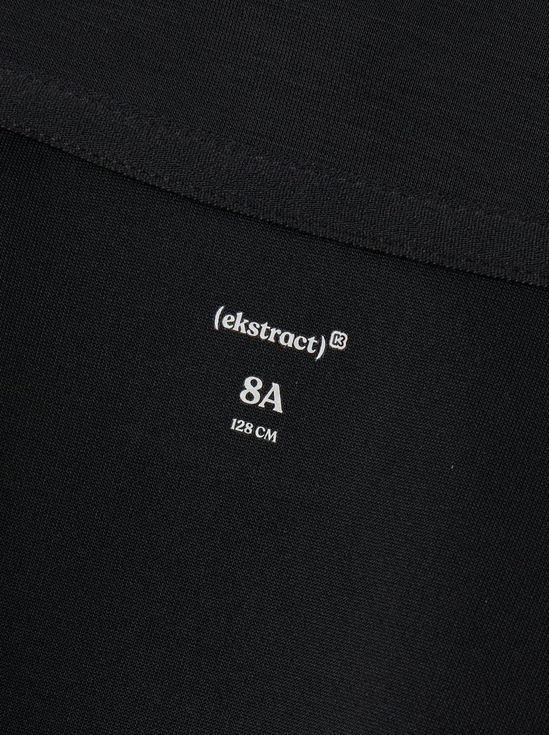 Sudadera con cuello de camionero Negro - Kiabi