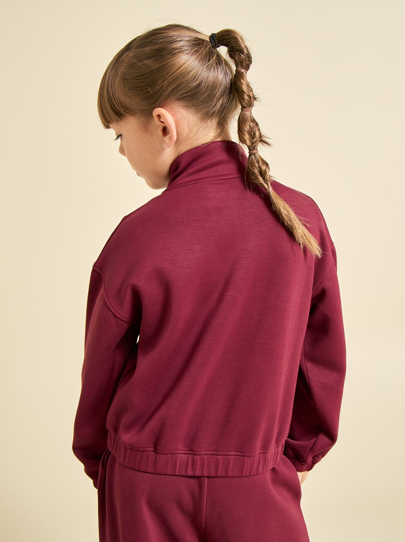 Sudadera con cuello de camionero Rojo - Kiabi