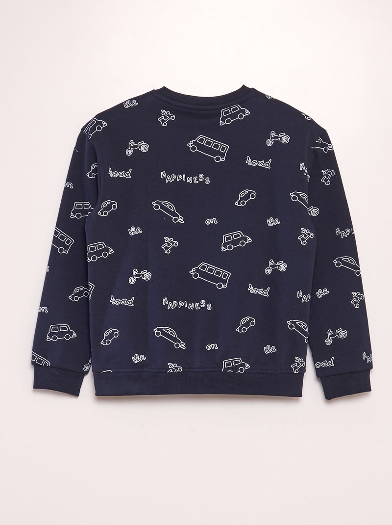 Sudadera con cuello panadero AZUL - Kiabi