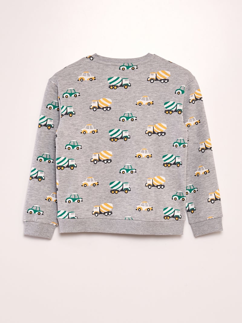 Sudadera con cuello panadero GRIS - Kiabi