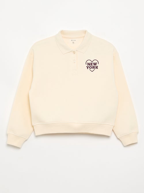 Sudadera con cuello polo - Kiabi