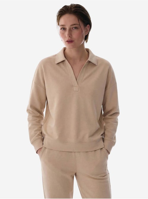 Sudadera con cuello polo de modal penti - Kiabi