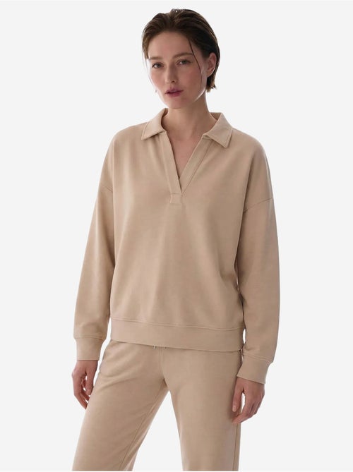 Sudadera con cuello polo de modal penti - Kiabi