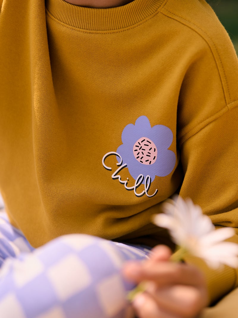 Sudadera con cuello redondo - Grafik Edition Amarillo - Kiabi