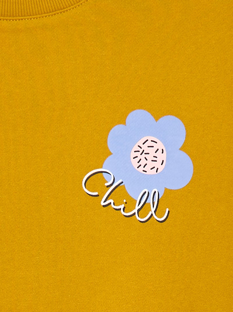 Sudadera con cuello redondo - Grafik Edition Amarillo - Kiabi