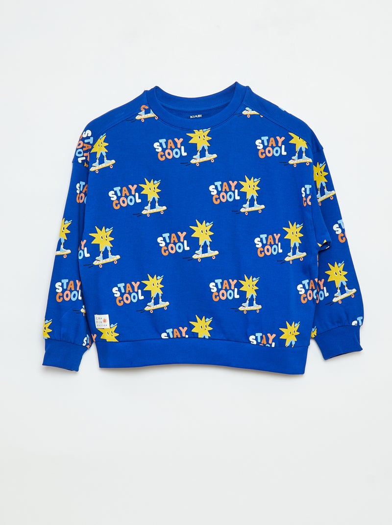 Sudadera con cuello redondo - Grafik Edition Azul - Kiabi