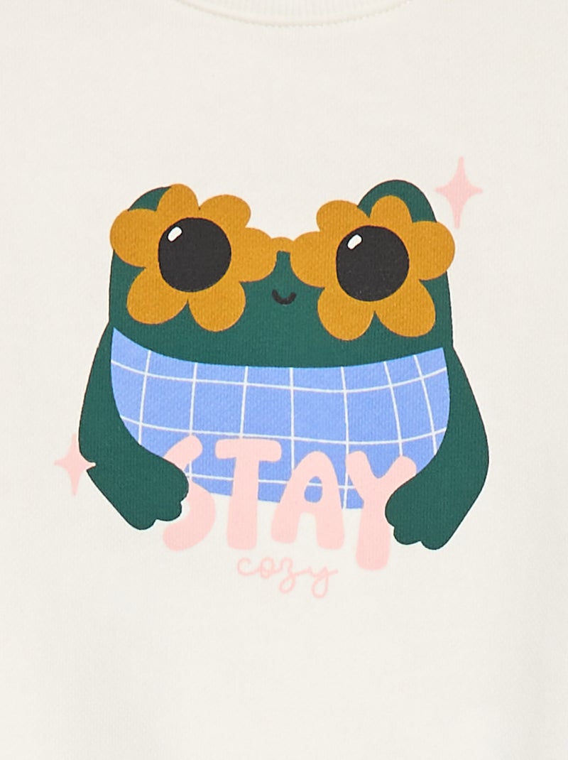 Sudadera con cuello redondo - Grafik Edition Blanco - Kiabi