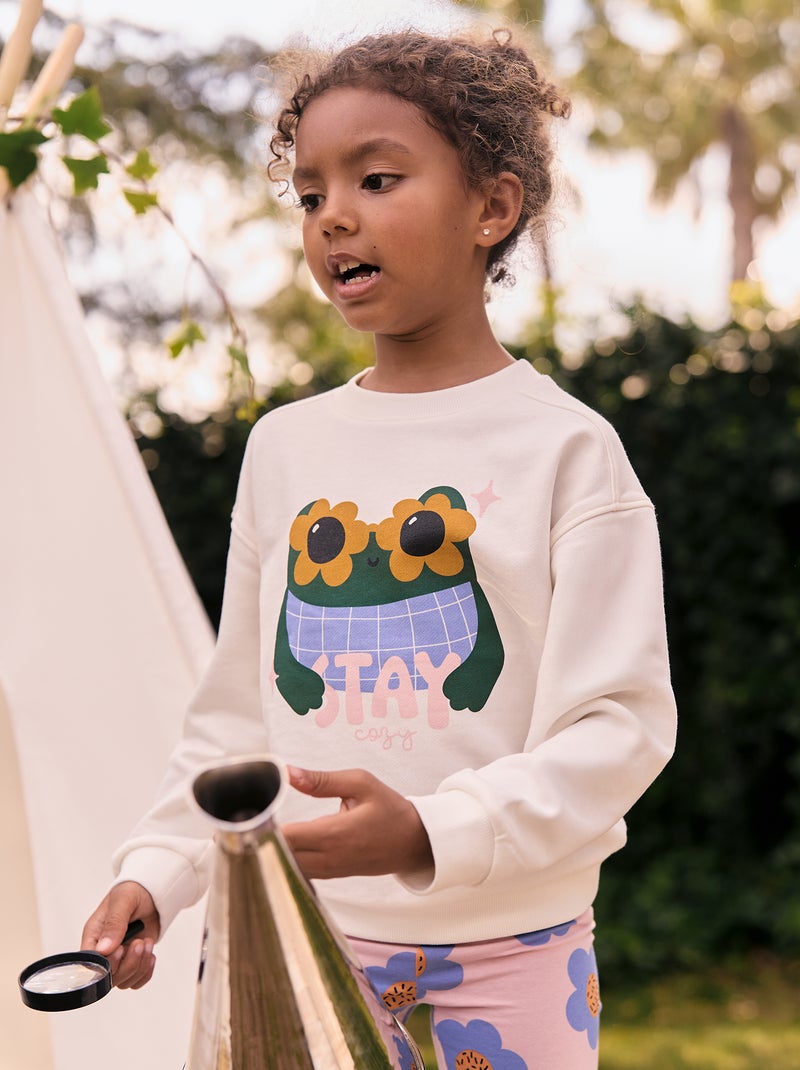 Sudadera con cuello redondo - Grafik Edition Blanco - Kiabi