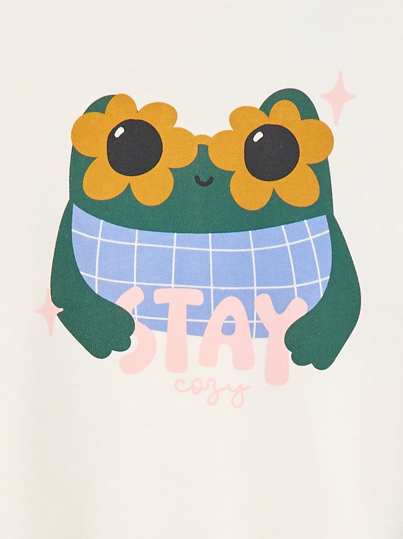 Sudadera con cuello redondo - Grafik Edition Blanco - Kiabi