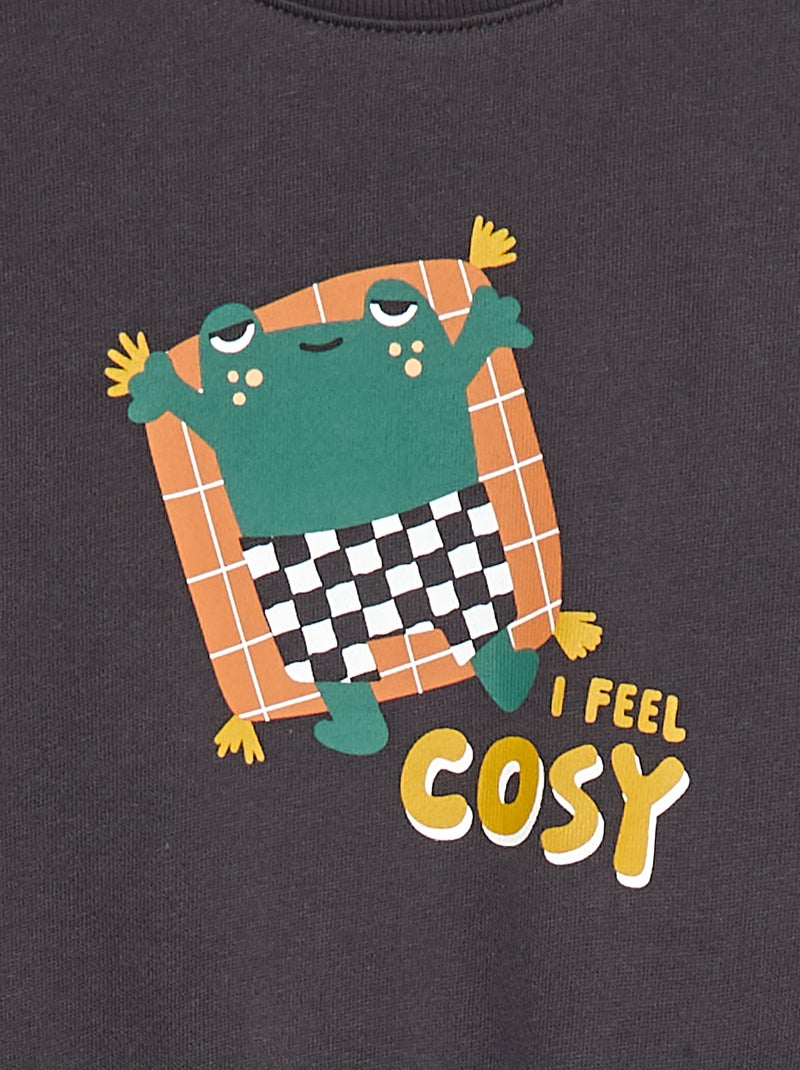 Sudadera con cuello redondo - Grafik Edition Gris - Kiabi