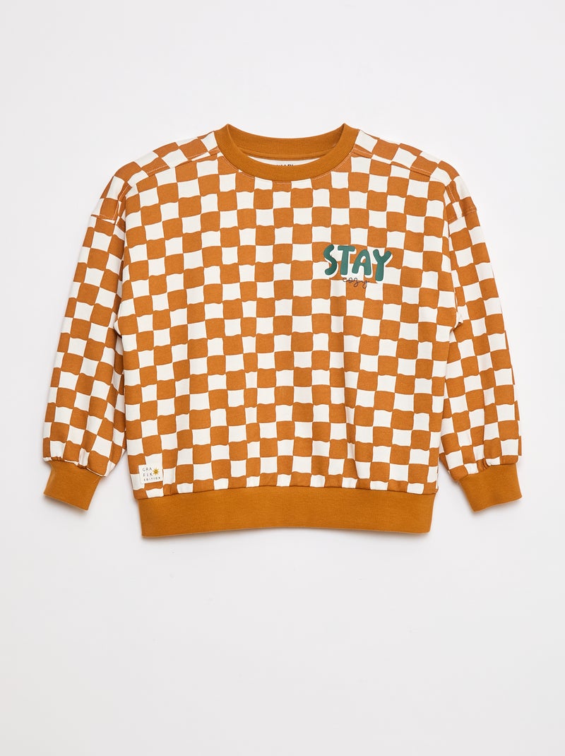 Sudadera con cuello redondo - Grafik Edition Naranja - Kiabi