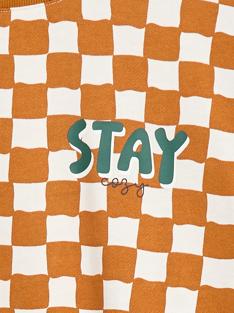 Sudadera con cuello redondo - Grafik Edition Naranja - Kiabi