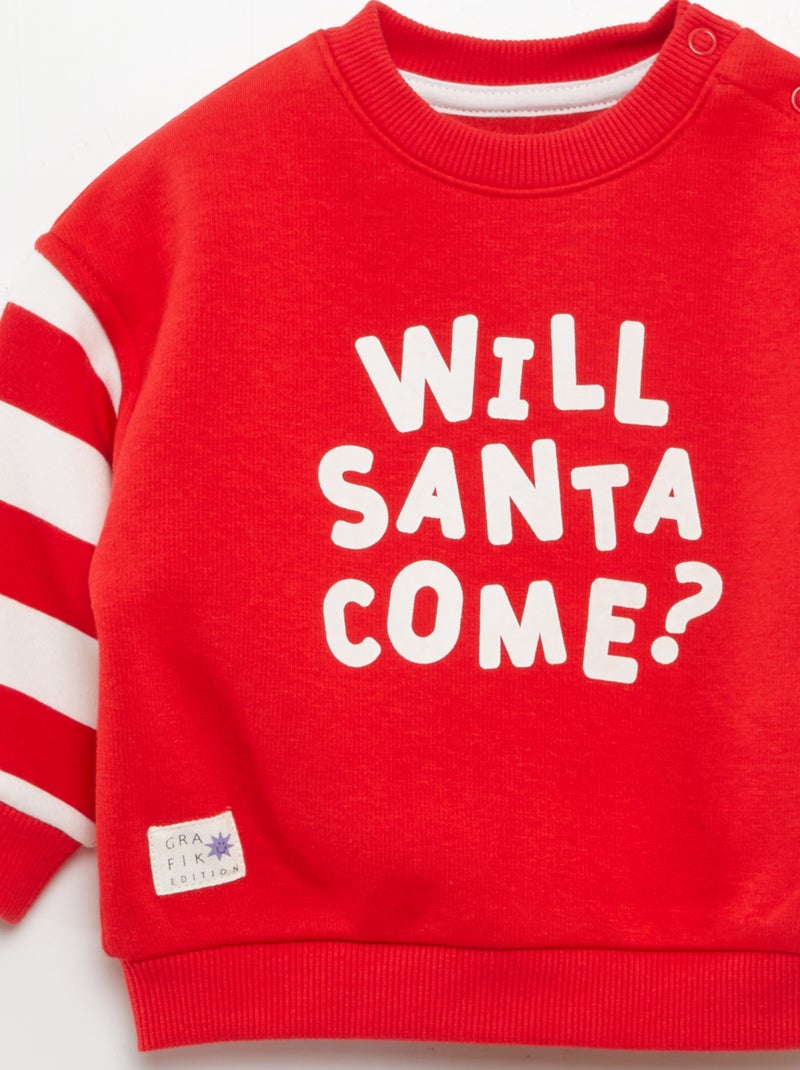 Sudadera con cuello redondo - Grafik Edition ROJO - Kiabi