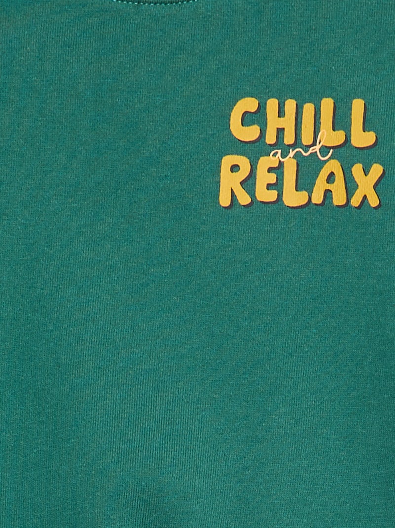 Sudadera con cuello redondo - Grafik Edition Verde - Kiabi