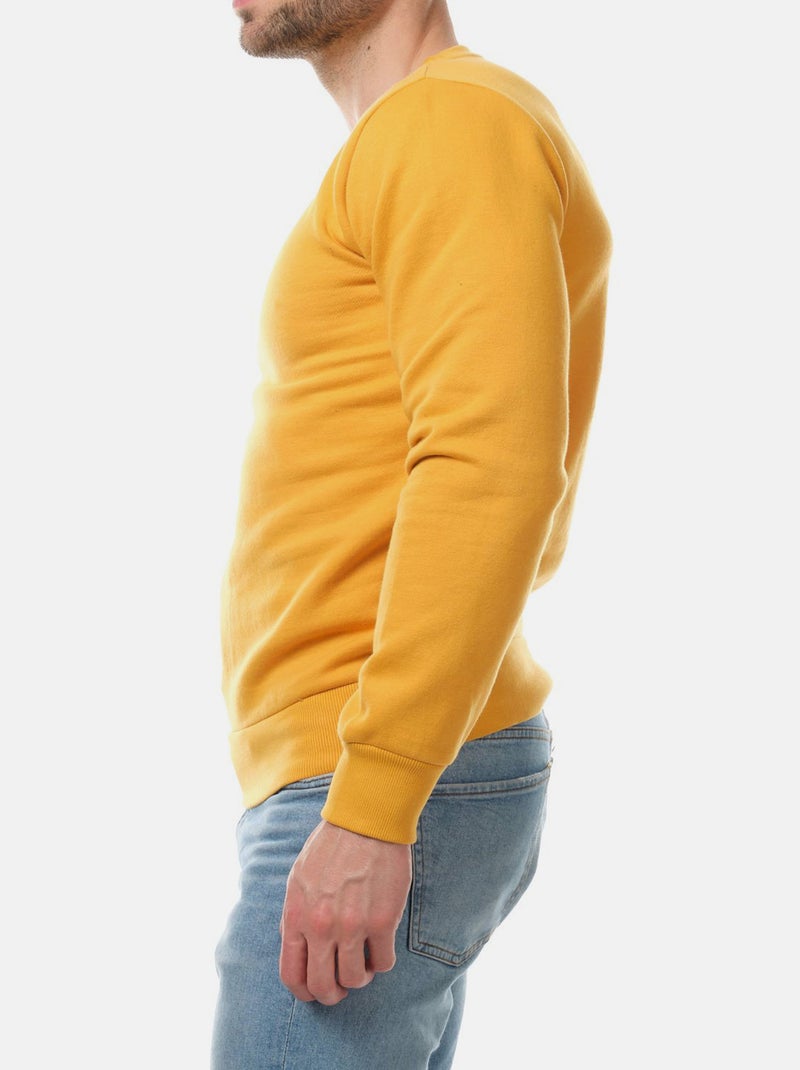 Sudadera con cuello redondo Amarillo mostaza - Kiabi