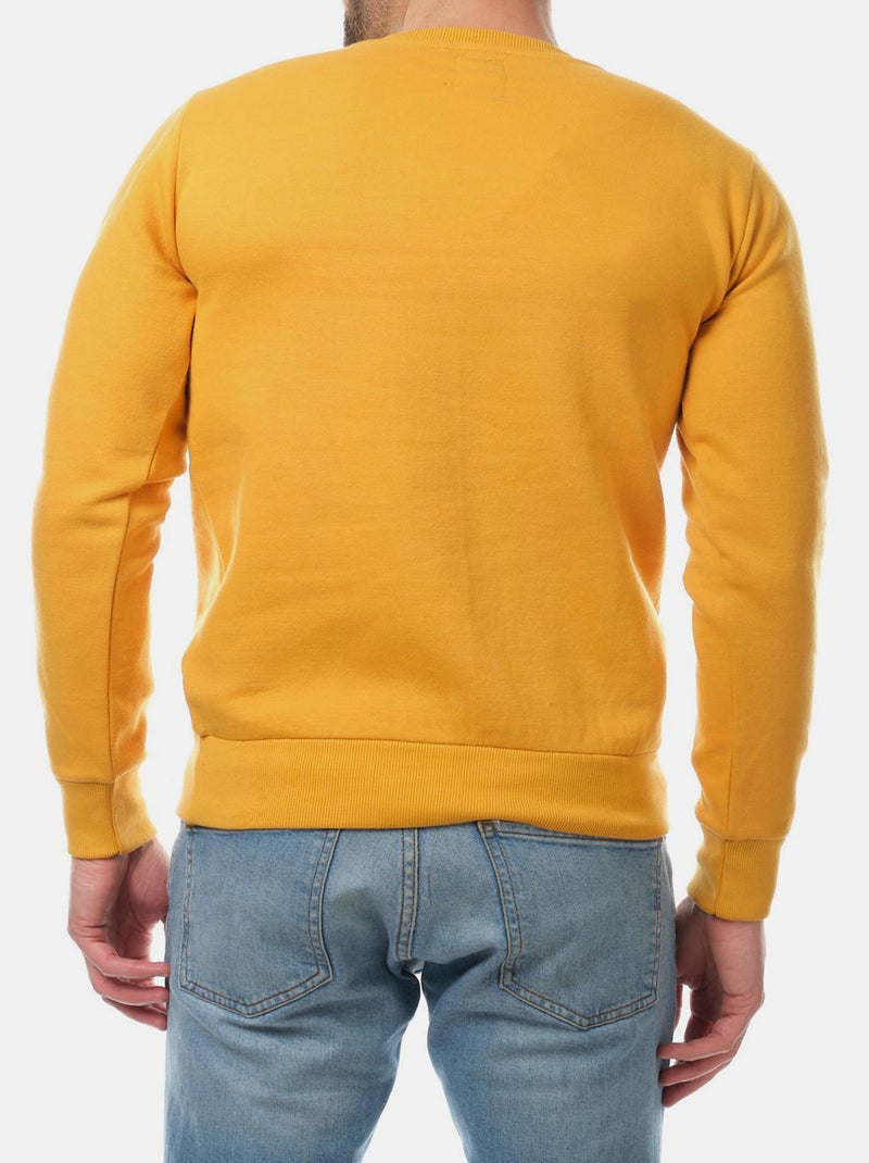 Sudadera con cuello redondo Amarillo mostaza - Kiabi